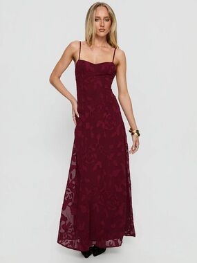 armas lace trim maxi dress LACE DRESSES